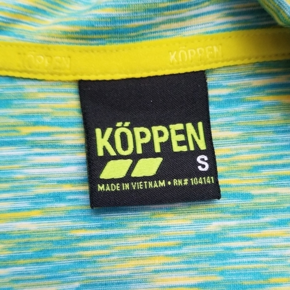 Kppen Blue Yellow Heather Solid Panel Full Zip S - image 5